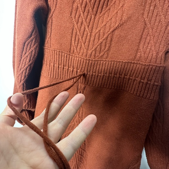 Free People Emmaline Long Sleeve Sweater Dress Cinnamon L Ptp 14 super stretchy - Picture 6 of 12